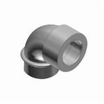 T&B® Industrial Fitting 4250 Non-Insulated Short Conduit Elbow, 1/2 in Trade, 90 deg, Malleable Iron