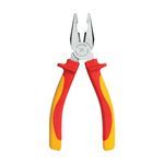 Jonard Tools® INP-1072 Insulated Lineman's Combo Plier, 1-1/2 in L x 1.06 in W x 3/8 in THK Jaw, 7-1/4 in OAL