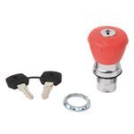 Rockwell Automation 800FM-MK44 Non-Illuminated Round Twist/Key Release Operator, 40 mm, Red