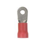 Panduit® Pan-Term® PV2-38R-XY PV-R Insulated Large Ring Terminal, 2 AWG Conductor, 1.96 in L, Brazed Seam Barrel, Copper, Red