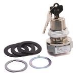 Allen-Bradley 800T-J4403A 800T PB, 30mm Selector Switch, 3 Position Selector Switch, Std KB7 Cam, No Guards on Terminals, 1 NO 1 NC Std Contacts, Maint., Lock All, Std. Key, D020, Device with Packaging