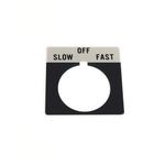 Rockwell Automation 800T Legend Plate,StandardSLOW-OFF-FAST, Package Quantity 1 ,Gray
