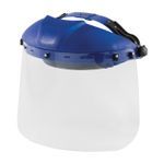 Bouton® 251-01-5211 Flat Universal Fit Safety Visor, Clear, Polyethylene Terephthalate Glycol, 8 in Visor Height, 15-1/2 in Visor Width, 0.04 in Visor Thickness, For Use With: Headgear and Hard Hats, Specifications Met: ANSI Z87.1