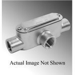 Calbrite™ S62000TE00 Type T Conduit Body, 2 in Hub, 8 Form, 77 cu-in Capacity, 316 Stainless Steel