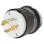 Wiring Device-Kellems Twist-Lock® Insulgrip® HBL2441 Non-Grounding Locking Plug, 120/208 VAC, 20 A, 3 Pole, 4 Wires, Black