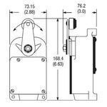 Rockwell Automation 801 General Purpose Limit Switch, Roller Lever Type, Snap Action, Spring Return, Type 2 Housing Style, Arrangement C