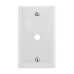 PREMISE WIRING NP11W Standard Wallplate, 1 Gang, 4.63 in H x 2.88 in W, Nylon, White