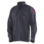 DRIFIRE® 4.4™ DF2-CM-450C-LS-NB-LGT Flame-Resistant Tall Work Shirt, L, Navy, Blend, 32-3/8 in L
