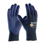 ATG® MaxiFlex® Elite™ 34-274/M Ultra Lightweight General Purpose Gloves, Coated, M, Microfoam Nitrile Palm, Nylon, Blue, Continuous Knit Wrist Cuff, Microfoam Nitrile Coating, Resists: Abrasion, Cut, Puncture and Tear, Nylon Lining, Seamless Knit