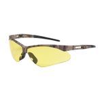 Bouton® 250-AN-10127 Anser™ Dual Safety Glasses, Anti-Fog/Anti-Scratch Lens Coating, Amber Lens, Semi-Rimless/Wraparound Frame, Camouflage Frame, Polycarbonate/PVC Frame, Polycarbonate Lens, Specifications Met: ANSI Z87.1