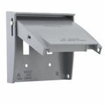 BELL® RAYNTITE® 5041-0 2-Toggle Weatherproof Cover, 1/4 in Dia, 4-9/16 in W x 1-3/16 in D, Flip/Snap/Locking Cover, Die Cast Aluminum