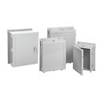 nVent HOFFMAN A36H3008GQRLP3PT A17W3/A17WM 1-Door Wall Mount Enclosure, 36-1/4 in L x 30-1/4 in W x 8 in D, NEMA 4X, Fiberglass