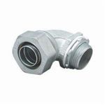 Killark® K1259 K Series Non-Insulated Liquidtight Conduit Connector, 1-1/4 in Trade, 90 deg Angle, Malleable Iron/Steel, Electroplated Zinc