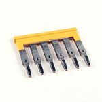 Rockwell Automation Plug-In Center Jumper, 5 mm Center to Center, 6 Pole, Yellow ,