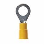 Scotchlok™ 051128-58760 MV Series Standard Ring Terminal, 12 to 10 AWG Conductor, 1.26 in L, Brazed Seam Barrel, Electrolytic Copper/Vinyl Insulated, Yellow