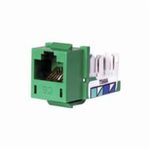 PREMISE WIRING NEXTSPEED® XCELERATOR™ HXJ6GN Standard Universal Modular Jack, Cat 6 Module, Keystone Mounting, 1 Ports