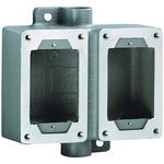 Killark® SWB-11 Feed-Through Control Station Back Box, For Use With: XCS/XS/XST Cover Assemblies, Specifications: 3/4 in Hub, Wall Mount, Aluminum, Gray