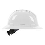 Dynamic™ Kilimanjaro™ 280-HP641RV-01 Full Brim Vented Hard Hat, SZ 6 Fits Mini Hat, SZ 8 Fits Max Hat, HDPE Shell, 4-Point Quick Release Suspension, ANSI Electrical Class Rating: Class C, ANSI Impact Rating: ANSI/ISEA Z89.1 Type I, Custom Logo Graphics
