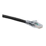 Leviton® eXtreme® 6D460-7E UTP SlimLine Boot Patch Cord, Cat 6, 24 AWG Stranded Copper Conductor, 8P Modular Non-Keyed Plug Connector, 7 ft L Cord, Black