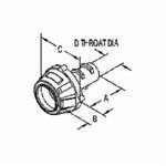 Bridgeport® GF50SP Screw-In Connector, 1/2 in Trade, Die Cast Zinc, Ball Burnished/Mirror Smooth