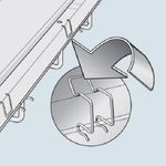 Cablofil® CLIPF02PG CVN Cover Clip, 4 in H x 6 in W, For Use With Wire Mesh Cable Tray, Steel, Black
