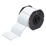 Brady® B30EP-177-593-WT Raised Profile Rectangular Pushbutton Label, 3 in W, White Legend/Background, B-593 Polyester