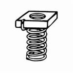 Kindorf® B-911-5/16 Self-Aligning Channel Nut With Spring Attached, 5/16-18 Thread, Specifications: 5/16 in THK, For Use With: 1-1/2 in D Channel, Steel