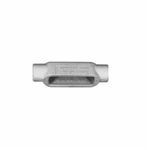 O-Z/Gedney C-100 Spec 5™ Type C Conduit Bodies, 1 in Hub, 4 AWG, Malleable Iron, Electroplated Zinc/Aluminum Enamel Coated