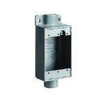Killark® FSC-2 Type FSC Feed-Through Shallow Cast Device Box, Copper-Free Aluminum, 18 cu-in Capacity, 1 Gang, 1 Outlet, 2 in H x 2-7/8 in W Dimensions