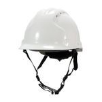JSP® 280-AHS240V-50 280-AHS240V Head Protection Hard Hat, HDPE, Polyester Textile Strap Suspension, ANSI Electrical Class Rating: Class C, ANSI Impact Rating: Type II, Wheel Ratchet Adjustment