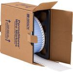 Brady® PS-125-2-WT-2 PermaSleeve® 1-Sided Printable Wire Marking Sleeve, 1.17 to 2.79 mm Wire, 6 mm L x 25.4 mm W, B-342 Polyolefin