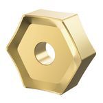 Kennametal® 3763728 Dodeka™ 12-Cutting Edge Milling Insert, HNPJ Insert, 535 Insert, Solid Carbide, Manufacturer's Grade: KCPK30, Hexagon Shape, Material Grade: C1/C5/C6