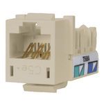 PREMISE WIRING SPEEDGAIN® XCELERATOR™ HXJ5EOW Standard Universal Modular Jack, Cat 5e Module, Keystone Mounting, 1 Ports