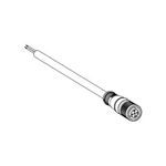 Brad® Micro-Change® 120065-0270 Single End Cordset, M12x1 Connector, Straight Female x Pigtail Connector, 7 m Cable Length, 4 Pole, 1 Keyway