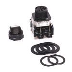 Rockwell Automation 800HC-JR2B Non-Illuminated Selector Switch, 30.5 mm, 1NO-1NC Contact Configuration, Knob Operator, White