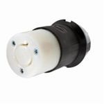 Hubbell® Twist-Lock® Insulgrip® HBL2333 Grounding Locking Connector, 277 VAC, 20 A, 2 Pole, 3 Wires, Black/White