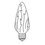 Sylvania 25F/IC/BL/2PK-120V/13821 Decorative Incandescent Lamp, 25 W Wattage, Medium Lamp Base, Incandescent Lamp