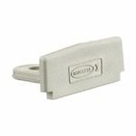 PREMISE WIRING PW1EC Extruded Low Profile Non-Metallic Standard End Cap, For Use With: WallTrak® PW1 Latching Non-Metallic Raceway, Office White