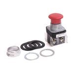Rockwell Automation 800T-FXT6A4 Non-Illuminated Twist/Key Release Switch, 30.5 mm, 2NC Contact Configuration, Push-Pull/Twist-to-Release Operator, Red