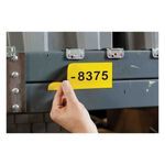 Brady® B30C-4250-509-YL Magnetic Printer Label, 25 ft H x 4-1/4 in W, Yellow Legend/Background, B-509 Polyester