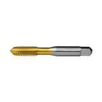 Cleveland® C55152 1002-TN Straight Flute Hand Tap, Right Hand Cutting Direction, #1-8 Thread, H4 Thread Limit, Plug Chamfer, 4 Flutes, TiN Coated, HSS, Cast Iron, Stainless Steel and Steel Material Application