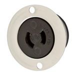 Wiring Device-Kellems Twist-Lock® HBL7468 Heavy Duty Non-Grounding Single Locking Receptacle, 125 VAC, 15 A, 2 Poles, 2 Wires, Metallic