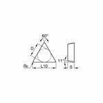 Kennametal® Kendex™ TPG221 High Performance Turning Insert, TPG Insert, Triangle Shape, Positive Rake, Carbide, Manufacturer's Grade: KC850