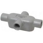 O-Z/Gedney X37 Type X Conduit Outlet Body, 1 in Hub, 7 Form, 15 cu-in Capacity, Grayloy Iron, Electroplated Zinc/Aluminum Enamel