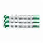 Brady® SCN09-Q Clip-Sleeve™ SCN Pre-Printed Wire Marker, 0.098 to 0.11 in Wire, Q Legend, Black Legend, White Marker, Nylon
