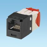 Panduit® CJ5E88TGBL TX5e™ 8-Position 8-Wire RJ45 Universal TG Style UTP Jack Module, Cat 5e/Mini-Com® Module, 1 Ports