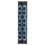 PREMISE WIRING OPTICHANNEL™ FSPSCDM6B Loaded Adapter Panel With (6) Adapters, SC Duplex End A, SC Duplex End B, (12) Multi-Mode Fiber, Phosphorous Bronze Connector