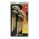 Bondhus® 20899 Long Key Set, Measurement System: Imperial/Metric, 22 Piece, 0.05 to 3/8 in, 1.5 to 10 mm Hex, GoldGuard™