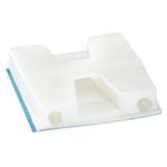 Ty-Rap® TC342A Cable Tie Mounting Base, 2-Way, Self-Adhesive Mount, 0.19 in W Tie, Nylon/Polyamide 6.6, Natural