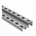 Superstrut® H1200HS-10PG H-Series Half Slotted Metal Channel, 9/16 x 1-1/8 in Slot, 2 in Slot Spacing, 12 ga Thickness, 10 ft L